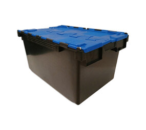 Embox Distributiebak, 710x460x360 mm, zwart, blauw pp, nieuw