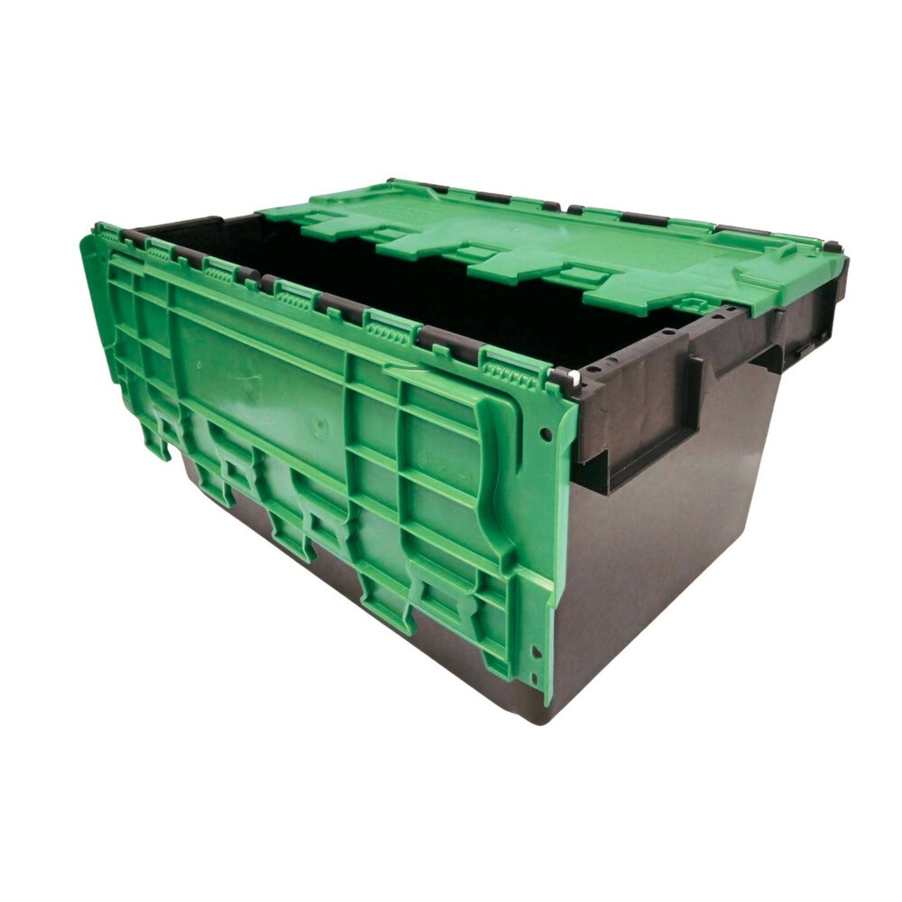 Embox Distributiebak, 710x460x360 mm, zwart, groen pp, nieuw