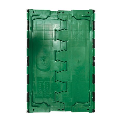 Embox Distributiebak, 710x460x360 mm, zwart, groen pp, nieuw