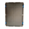 Stapelbak met deksel, 400x300x220 mm, euronorm, grijs pp, nieuw Stapelbak met deksel, 400x300x220 mm, euronorm, grijs pp, nieuw