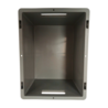 Stapelbak met deksel, 400x300x220 mm, euronorm, grijs pp, nieuw Stapelbak met deksel, 400x300x220 mm, euronorm, grijs pp, nieuw