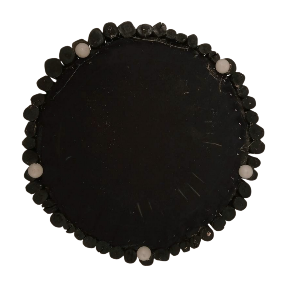 Houten Krukje, Bijzettafel, Handgemaakt, 40 cm Hoog, 34 cm Diameter, Gebruikt