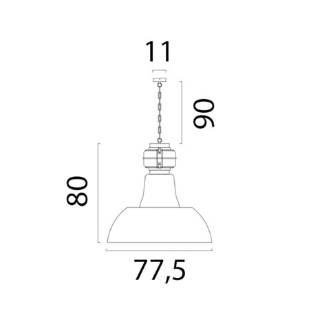 Hanglamp Industria Gunmetal White, Metaal, Industrieel, Set van 2, Gebruikt