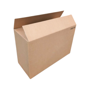 Kartonnen dozen in dubbelgolf