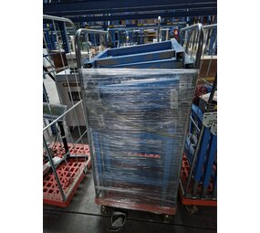 Rollenbaan frame, 60cm breedte, staal, blauw, gebruikt