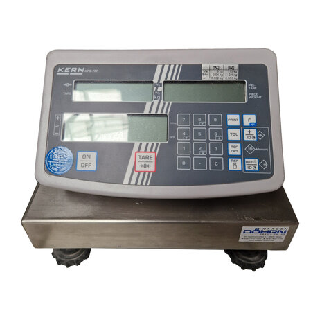 Kern Kern KFS-TM Industriële telweegschaal, max. 15 kg, groot platform, geijkt tot 2027, Gebruikt