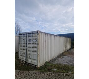 40ft container, wit, staal, gebruikt