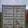40ft container, wit, staal, gebruikt