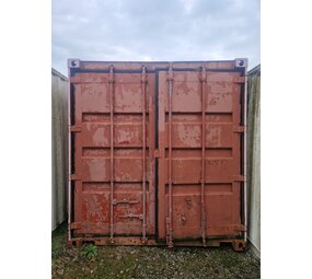 20ft container, bruin, staal, gebruikt