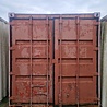 20ft container, bruin, staal, gebruikt