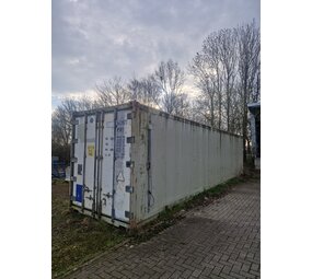 40ft container, wit, staal, zijdeur, Daikin koelinstallatie, gebruikt