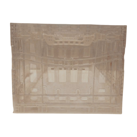 Emtrade Vouwkrat, 600x400x330 mm, euronorm, transparant pp, gebruikt