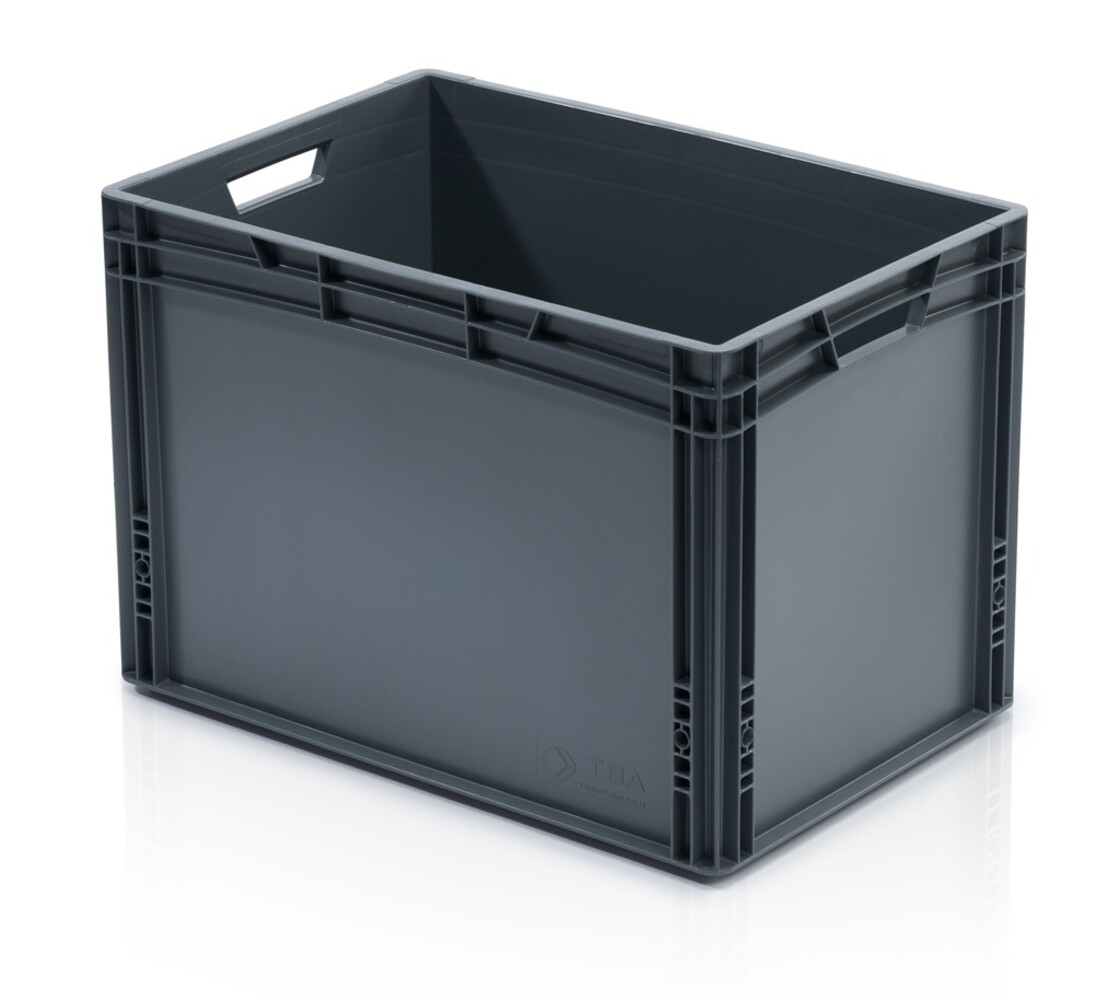 Emtrade (Nieuw) Stapelbak, 600x400x420 mm, euronorm, grijs kunststof, nieuw Emtrade (Nieuw) Stapelbak, 600x400x420 mm, euronorm, grijs kunststof, nieuw