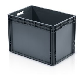 Emtrade Stapelbak euronorm 600x400x420mm, stapelbaar, grijs, nieuw Emtrade Stapelbak euronorm 600x400x420mm, stapelbaar, grijs, nieuw