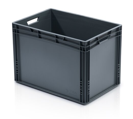 Emtrade Stapelbak euronorm 600x400x420mm, stapelbaar, grijs, nieuw Emtrade Stapelbak euronorm 600x400x420mm, stapelbaar, grijs, nieuw
