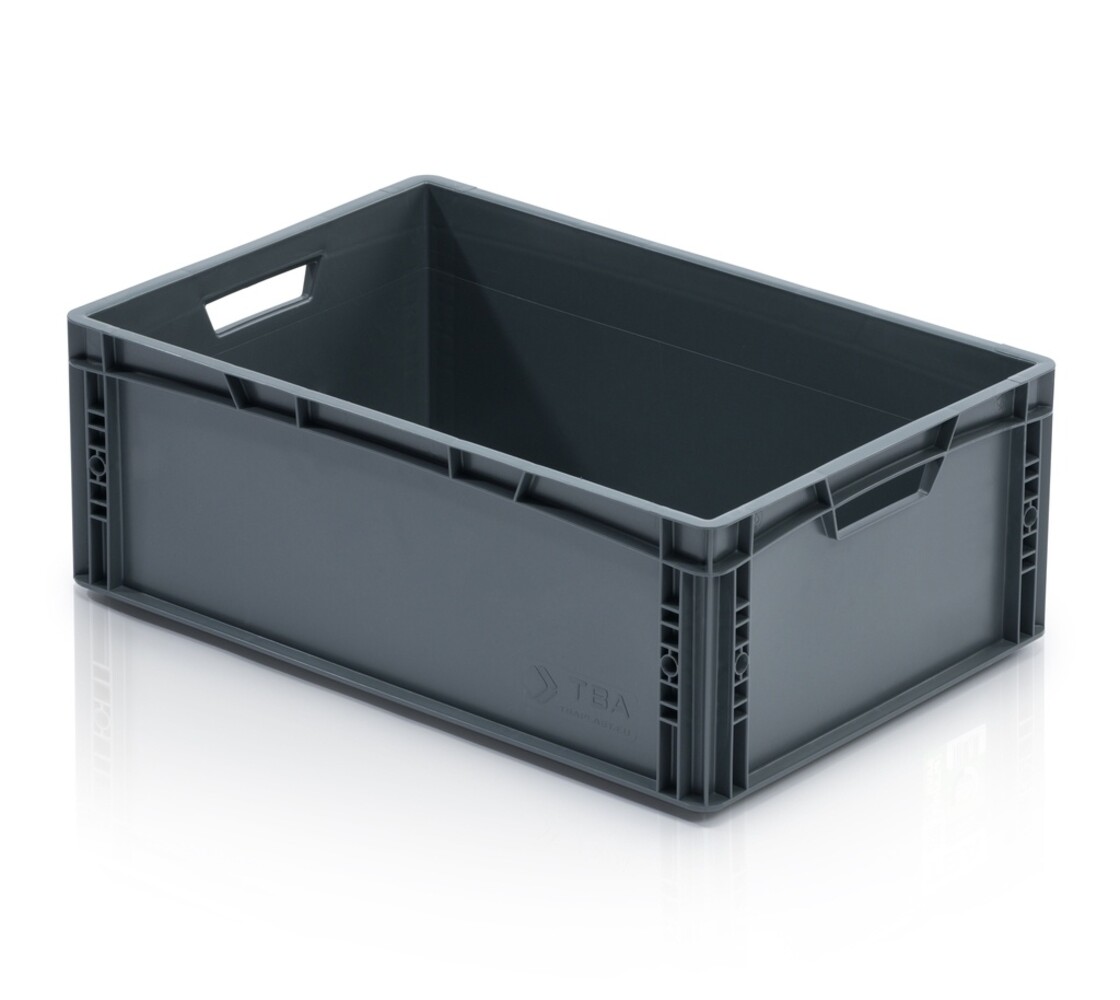 Emtrade (Nieuw) Stapelbak, 600x400x220 mm, euronorm, grijs pp, nieuw