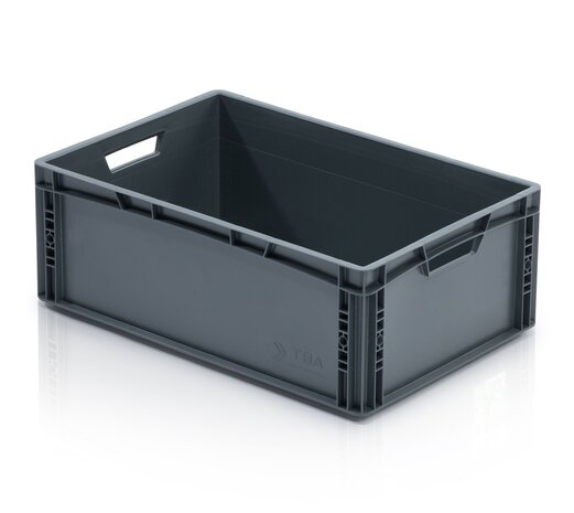Emtrade (Nieuw) Stapelbak, 600x400x220 mm, euronorm, grijs pp, nieuw