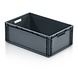 Stapelbak, 600x400x220 mm, euronorm, grijs pp, nieuw Stapelbak, 600x400x220 mm, euronorm, grijs pp, nieuw