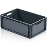 Emtrade (Nieuw) Stapelbak, 600x400x220 mm, euronorm, grijs pp, nieuw