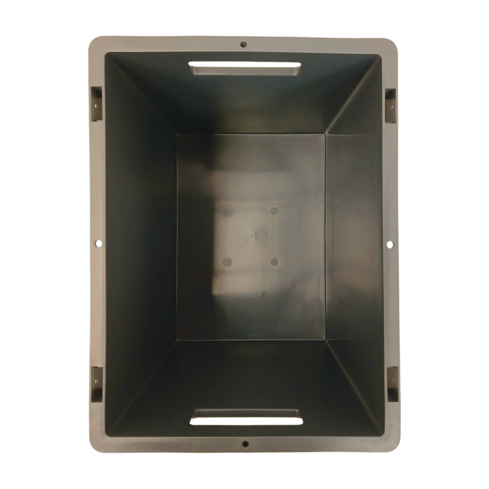 Emtrade Kunststof Stapelbak met Handgreep 400x300x320 mm, PP, Donkergrijs, Nieuw