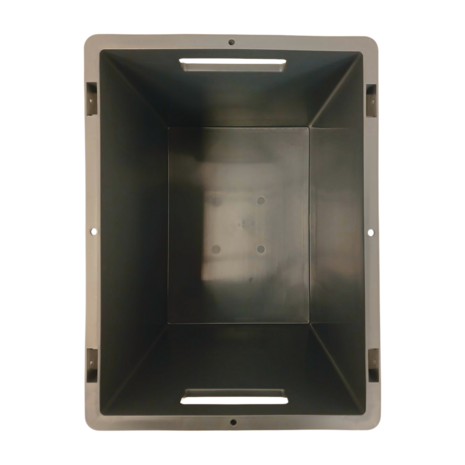 Emtrade (Nieuw) Stapelbak, 400x300x320 mm, euronorm, donkergrijs pp, nieuw