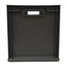 Emtrade Kunststof Stapelbak met Handgreep 400x300x320 mm, PP, Donkergrijs, Nieuw