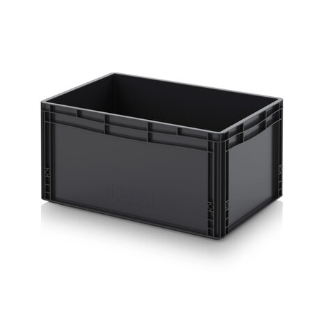Auer Stapelbak, 600x400x320 mm, euronorm, ESD, zwart pp, gebruikt Auer Stapelbak, 600x400x320 mm, euronorm, ESD, zwart pp, gebruikt