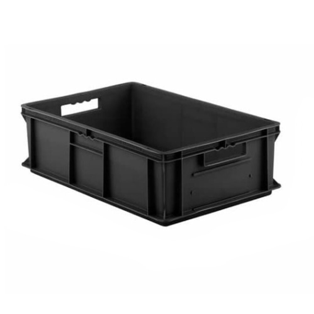 SSI Schäfer Stapelbak 600x400x180mm, Zwart, EF6180, Nieuw