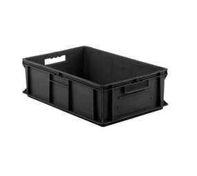 SSI Schäfer Stapelbak 600x400x180mm, Zwart, EF6180, Nieuw SSI Schäfer Stapelbak 600x400x180mm, Zwart, EF6180, Nieuw