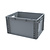 Stapelbak, 400x300x220 mm, euronorm, grijs kunststof, nieuw