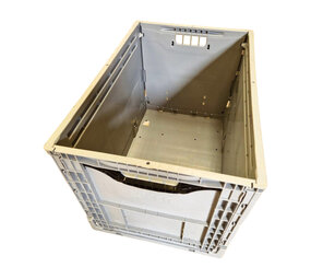 Emtrade Vouwkrat klapkrat 600x400x400mm, extra stevig, 80l, grijs, gebruikt Emtrade Vouwkrat klapkrat 600x400x400mm, extra stevig, 80l, grijs, gebruikt