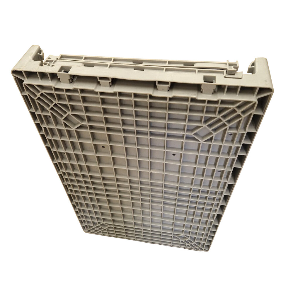 Emtrade Klapkrat, 600x400x400 mm, euronorm, grijs kunststof, gebruikt