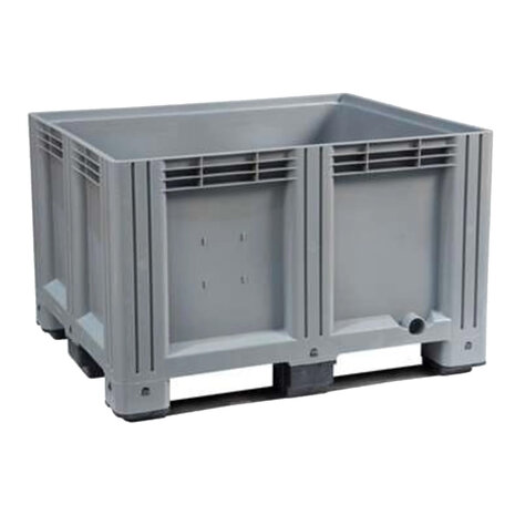 Embox Palletbox kunststof 120x100x76cm gesloten, 3-sledes, nieuw