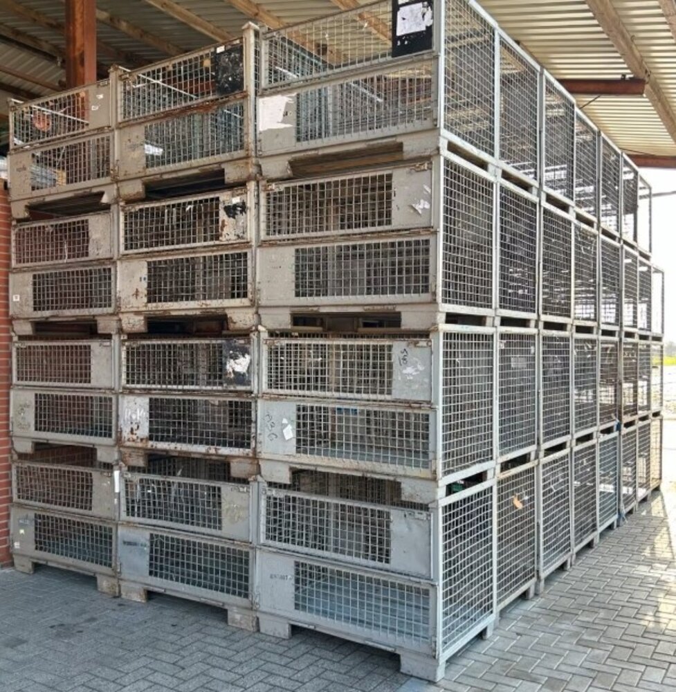 Emtrade Gaascontainer/ gitterbox met 1 klep 1240x835x970mm, gebruikt