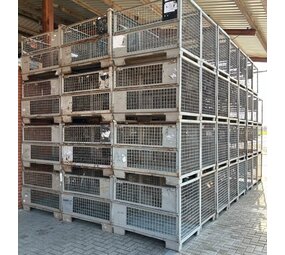Emtrade Gaascontainer/ gitterbox met 1 klep 1240x835x970mm, gebruikt