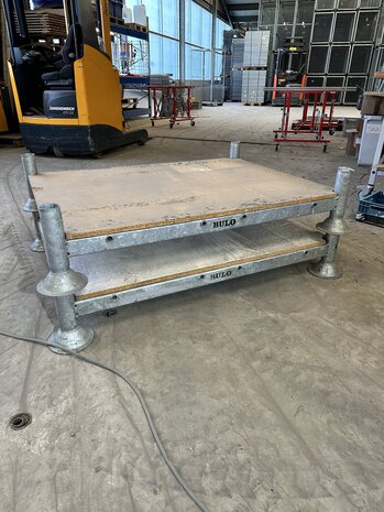 Stapelrek 1560x1190x310 mm inclusief voet, staal, gebruikt