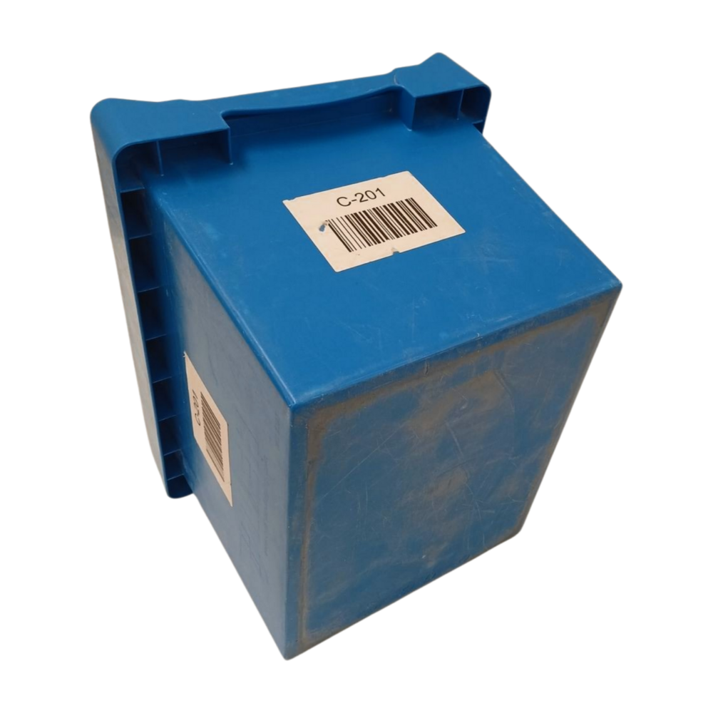 Auer Opslagbak, 400x300x270 mm, euronorm, blauw pp, gebruikt