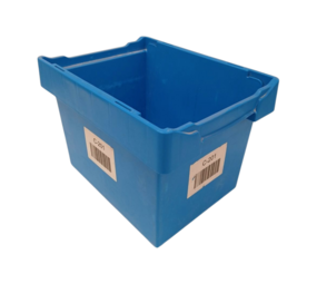 Auer Opslagbak Classic 400x300x270 mm, polypropyleen, blauw, gebruikt