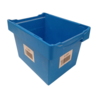 Auer Opslagbak, 400x300x270 mm, euronorm, blauw pp, gebruikt