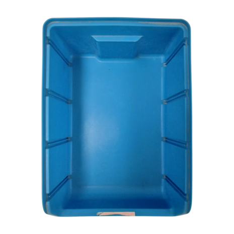 Magazijnbak, 460x310x185 mm, blauw pp, gebruikt