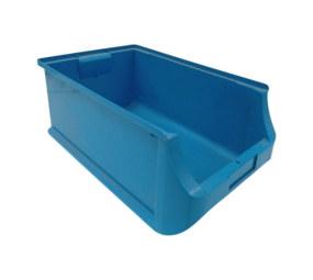 Allit Magazijnbak, 500x200x310 mm, levensmiddelgeschikt, blauw pp, gebruikt