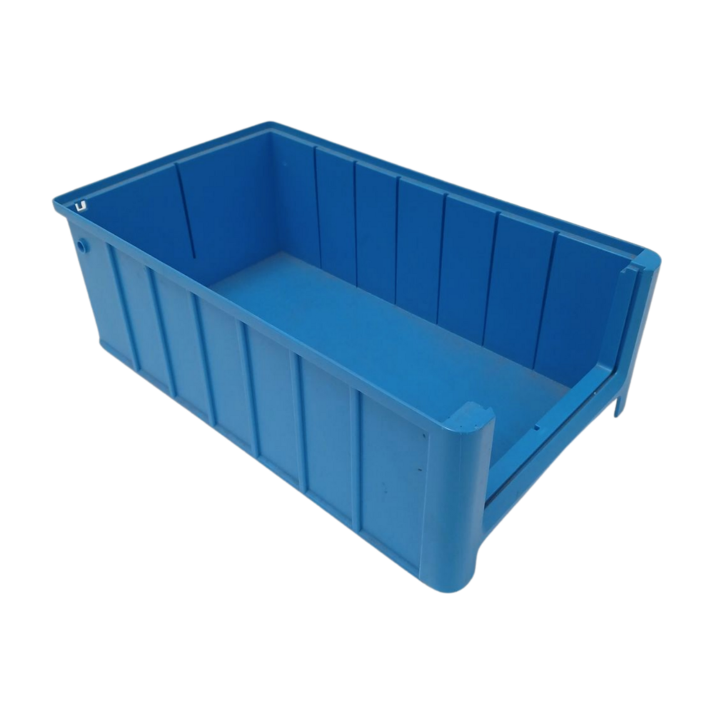 Auer Magazijnbak, 400x234x140 mm, blauw pp, gebruikt