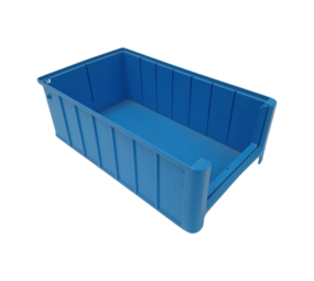 Auer Stellingbak, 400x234x140 mm, blauw pp, gebruikt