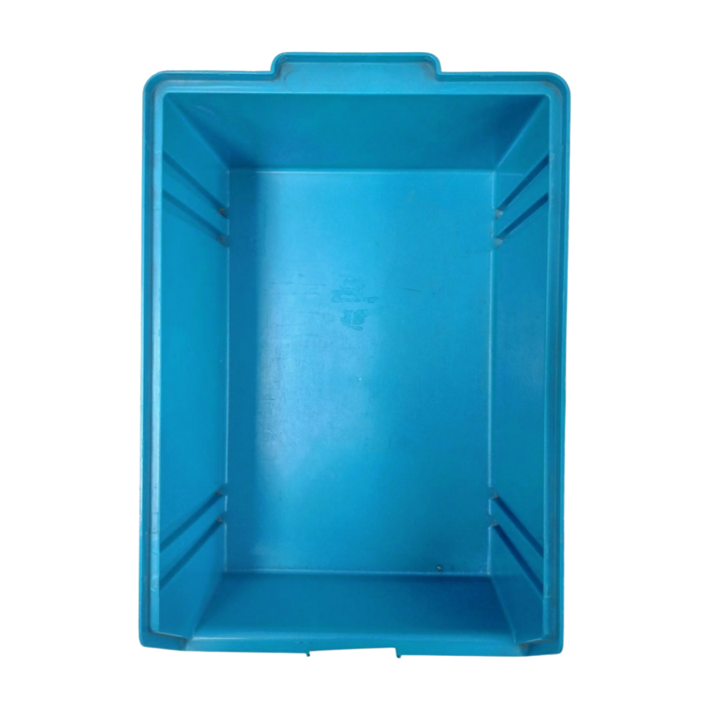 Magazijnbak 460x310x180 mm, PS06, blauw, levensmiddelgeschikt, gebruikt