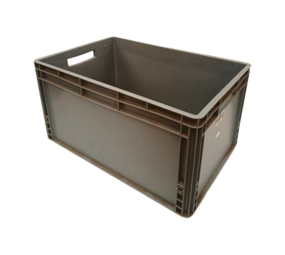 Auer Stapelbak Euronorm 600x400x320 mm, PP, grijs, gebruikt