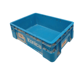 Emtrade Stapelbare kunststof bak 660x440x200 mm, PP, Blauw, Gebruikt