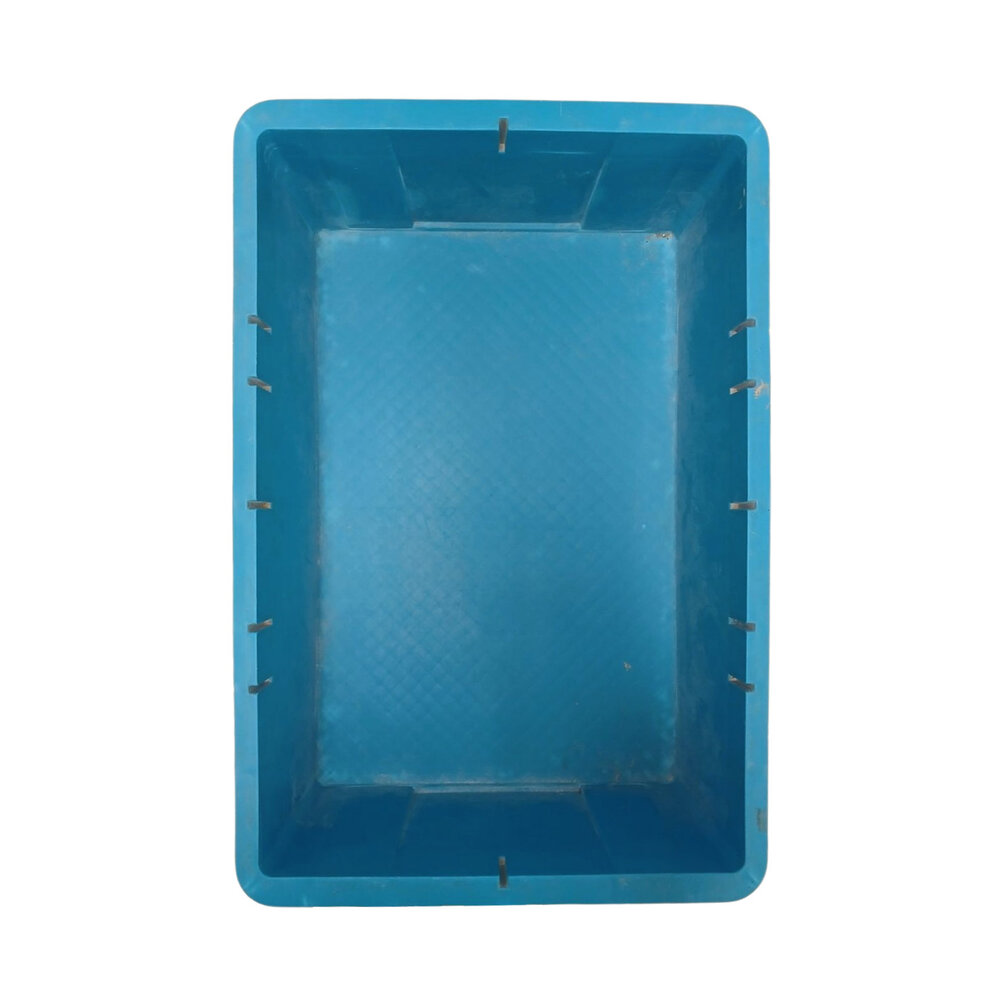 Emtrade Stapelbare kunststof bak 660x440x200 mm, PP, Blauw, Gebruikt