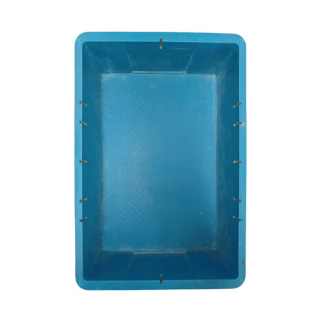 Emtrade Stapelbare kunststof bak 660x440x200 mm, PP, Blauw, Gebruikt