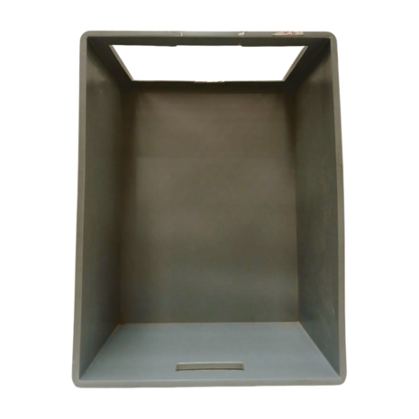 Emtrade Magazijnbak, 800x600x420 mm, grijs pp, gebruikt