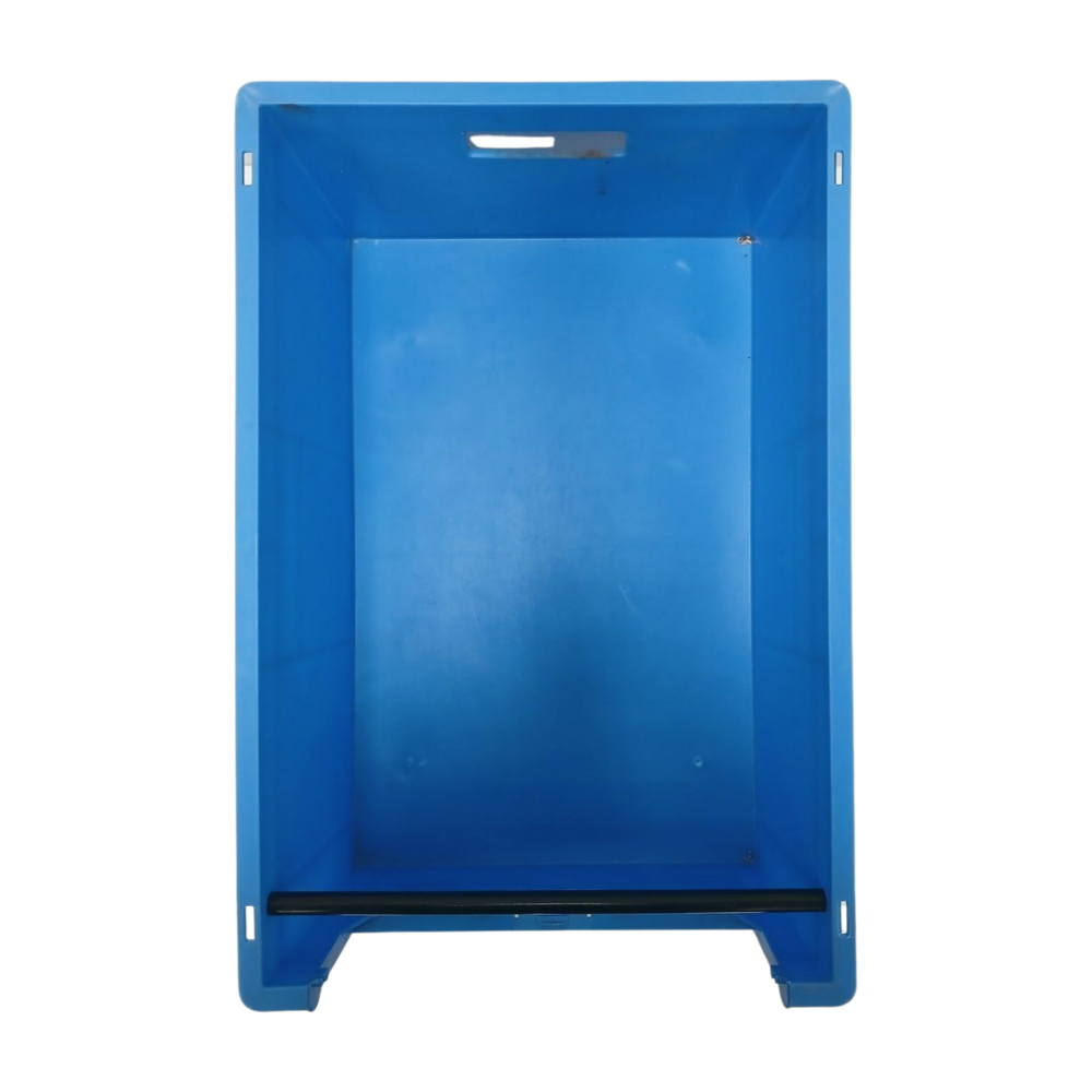 BITO Stapelbak 600x400x215mm Polypropyleen Blauw Met Grijpopening, Gebruikt